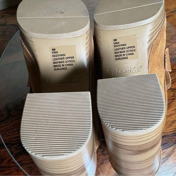 Splendid Vina Suede Platform Clog - toffee suede leather - size 8 - Picture 15 of 16